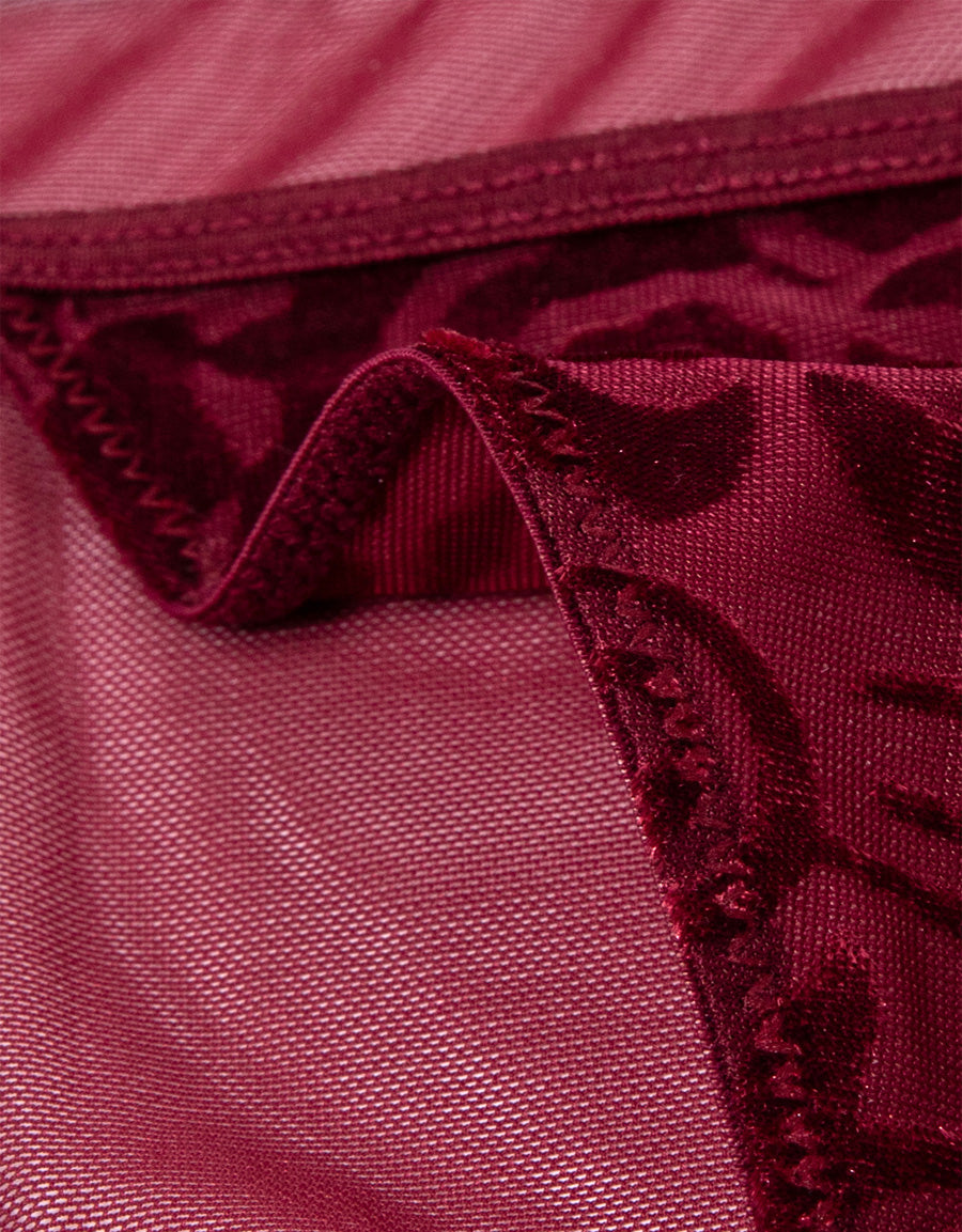 Velvet Burnout Tanga Panty