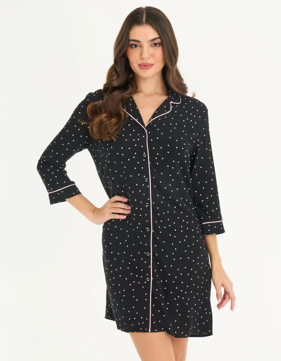 Polka Dot Print Nightshirt