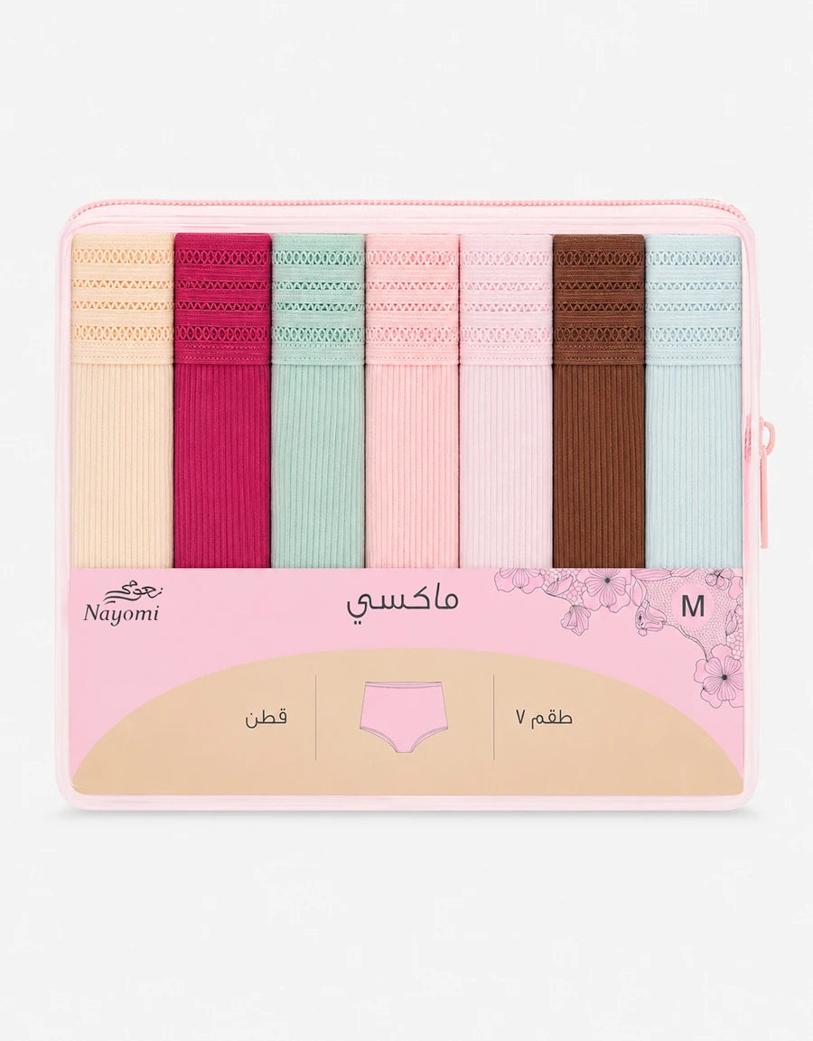 7-Pack Rib Maxi Panties