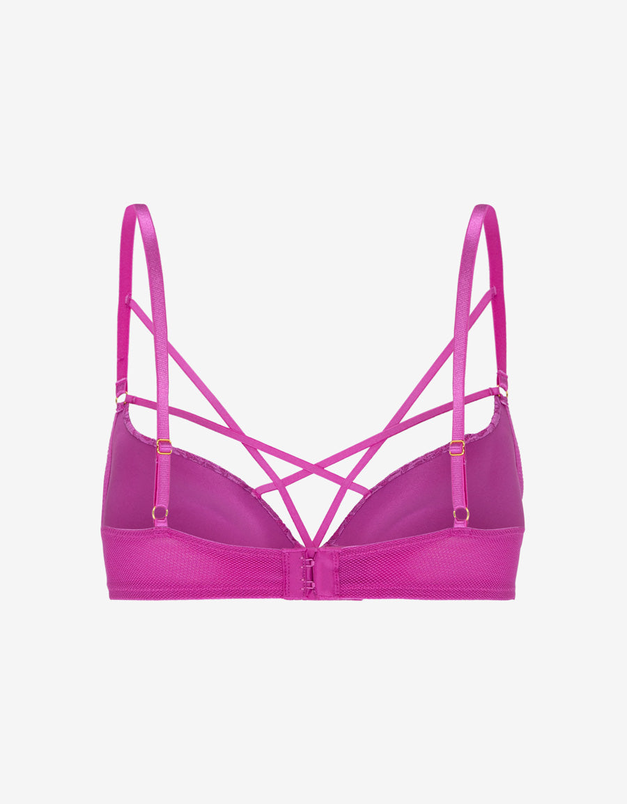 Embroidered Double Push Up Plunge Bra 