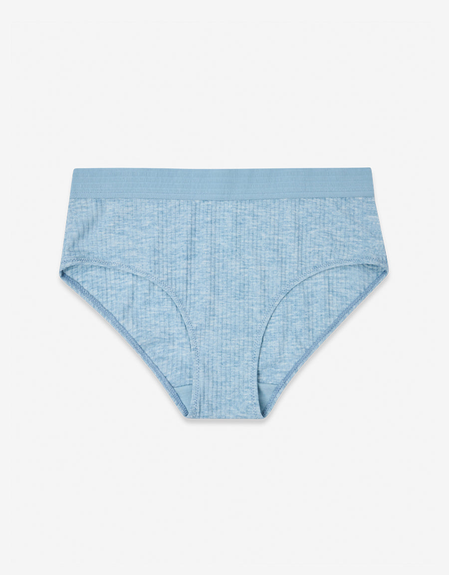 Ribbed Brief in Light Blue