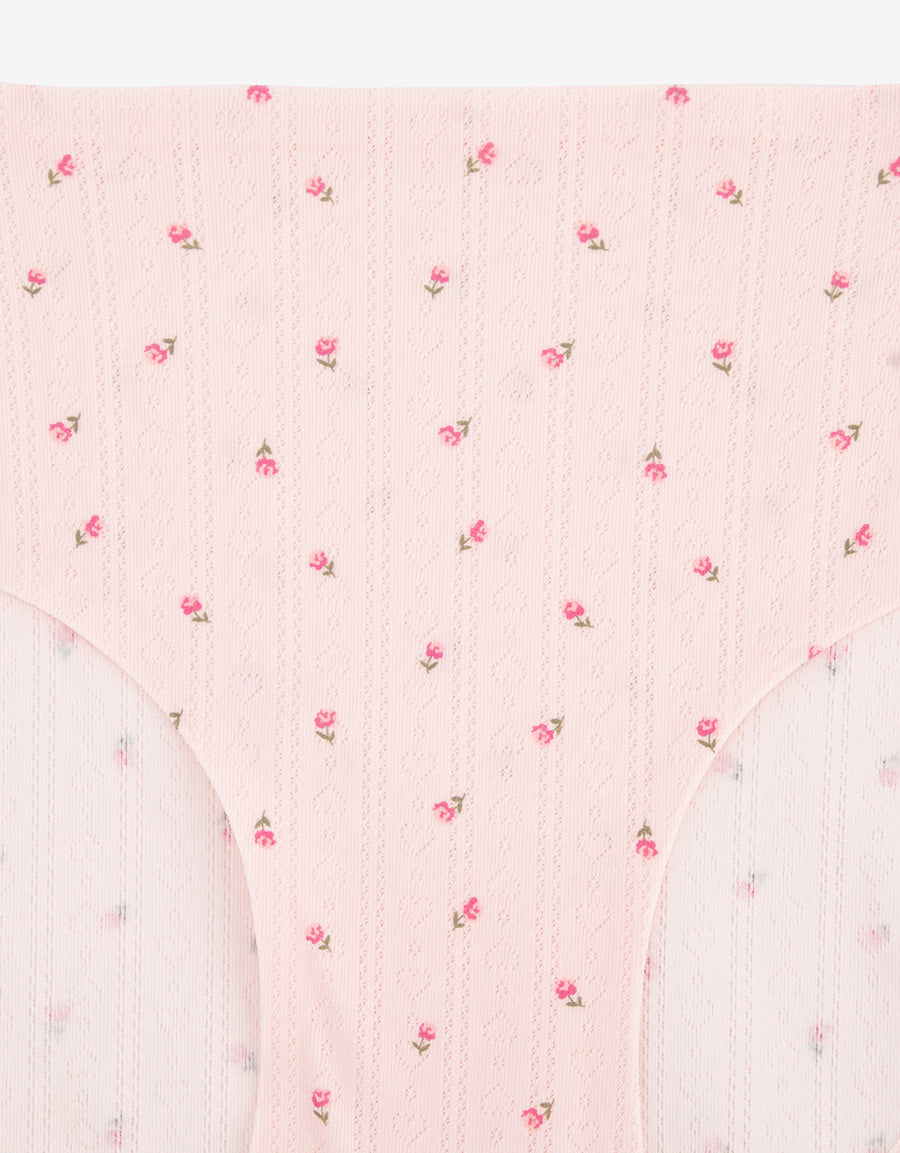 Floral Print Microfiber Brief