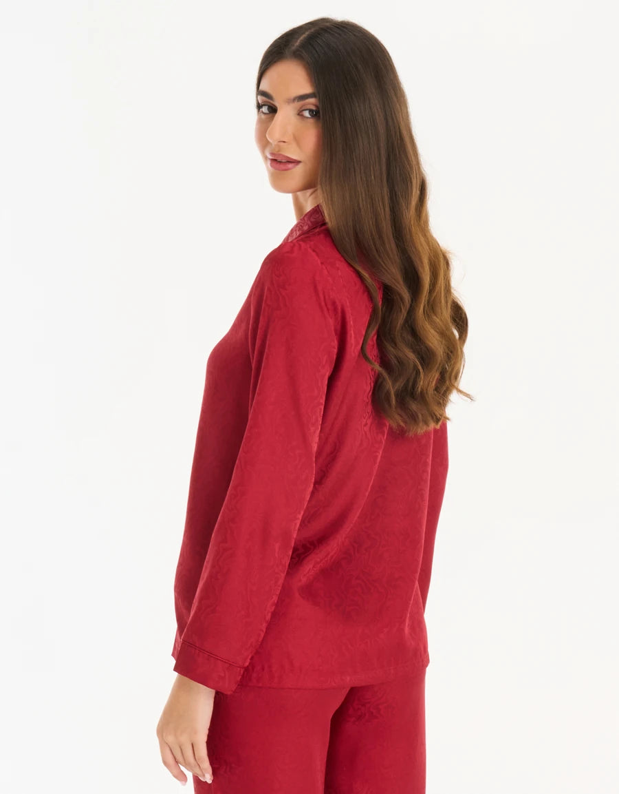 Jacquard Satin Pajama Set