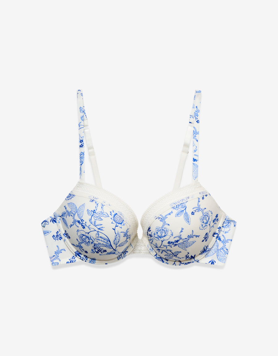 Cotton Push Up Bra in White