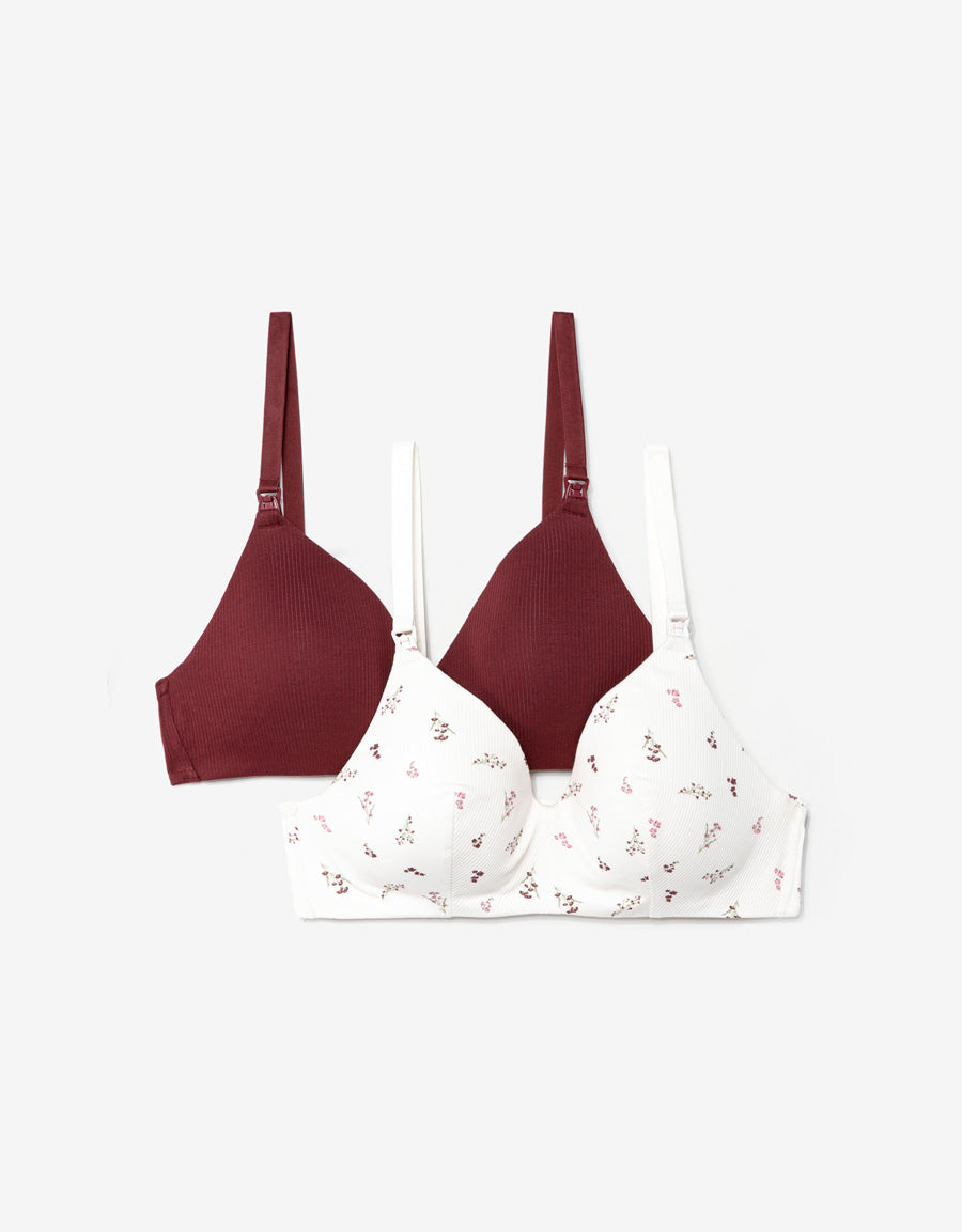 2-Pack Cotton Bra Set