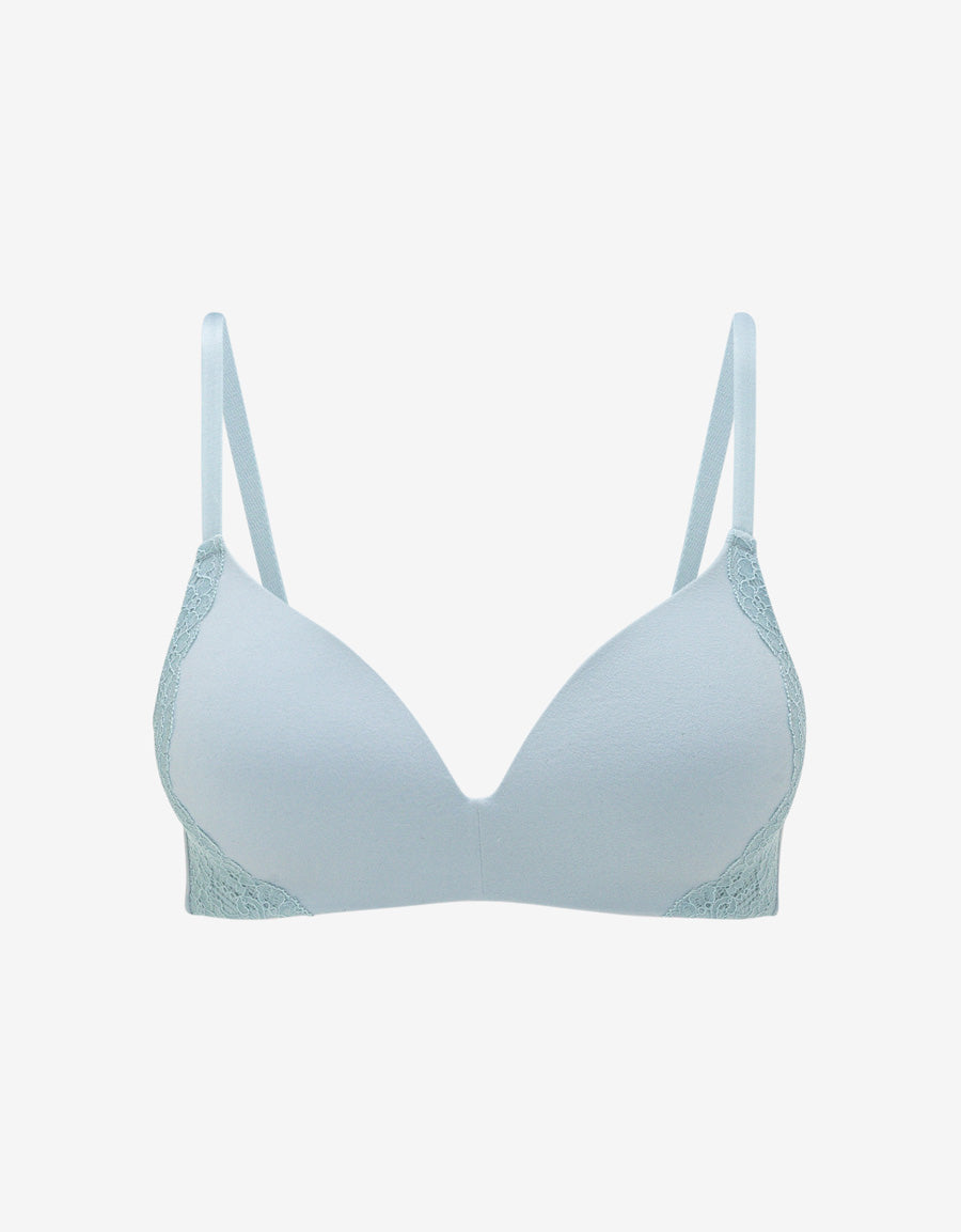 Lace-Trim Plunge Bra