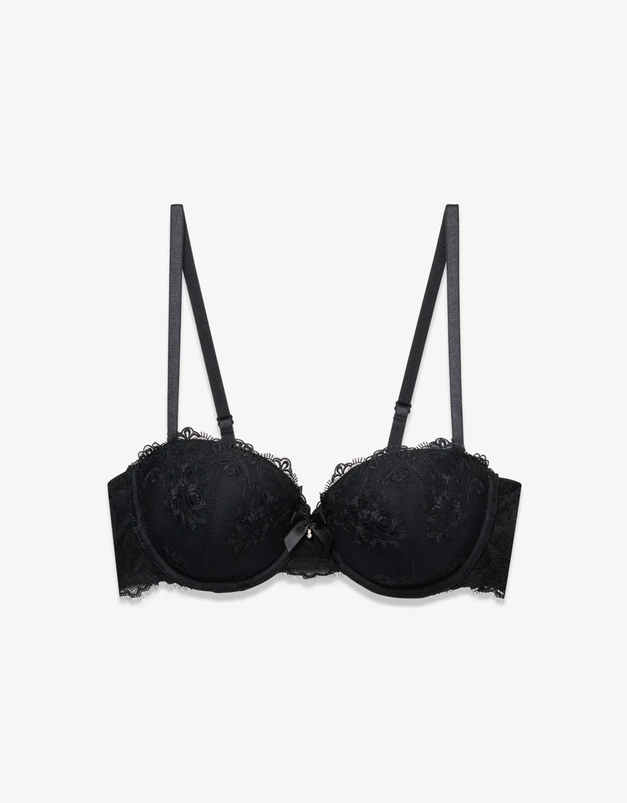 Embroidered Lace Push-Up Multiway Bra
