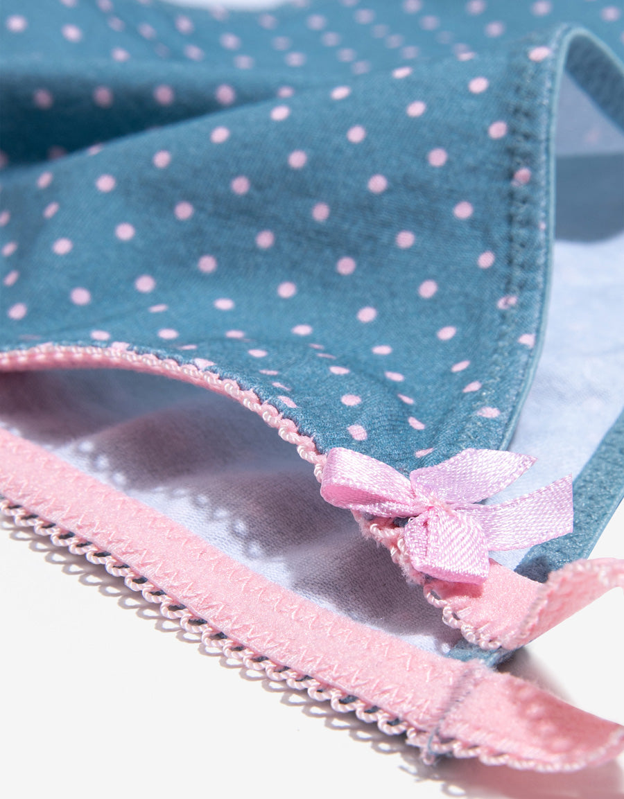 Cotton Tanga Panty in Blue
