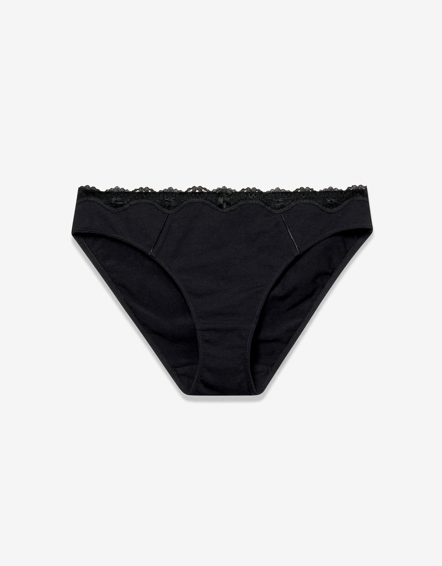Cotton Bikini Panty in Black