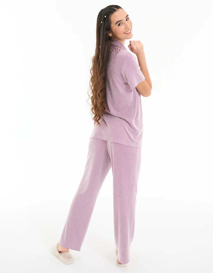 Ribbed Pajama Set