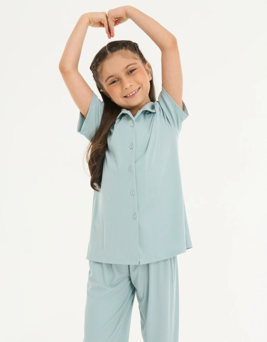 Ribbed Pajama Set