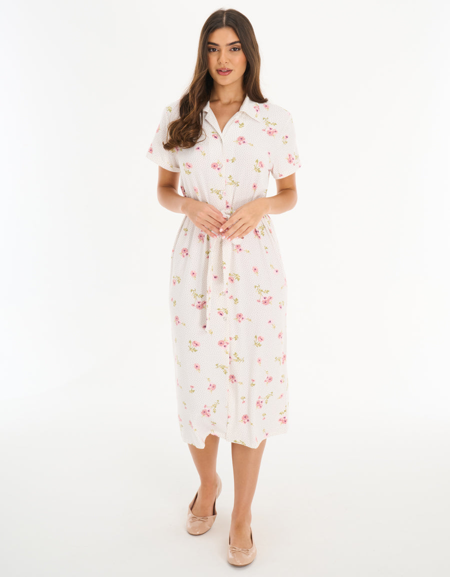 2-Pack Long Nightdresses in White