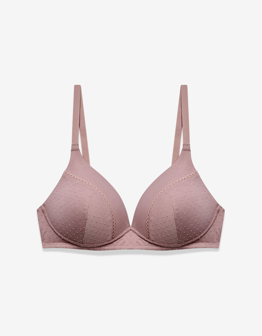 Cotton Wireless Bra in Mocha