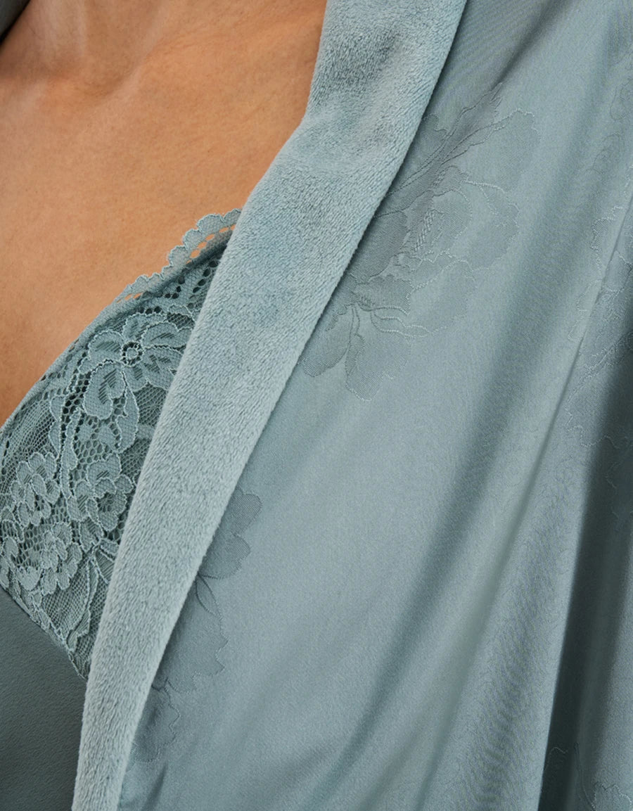 3-Piece Jacquard Satin Pajama Set