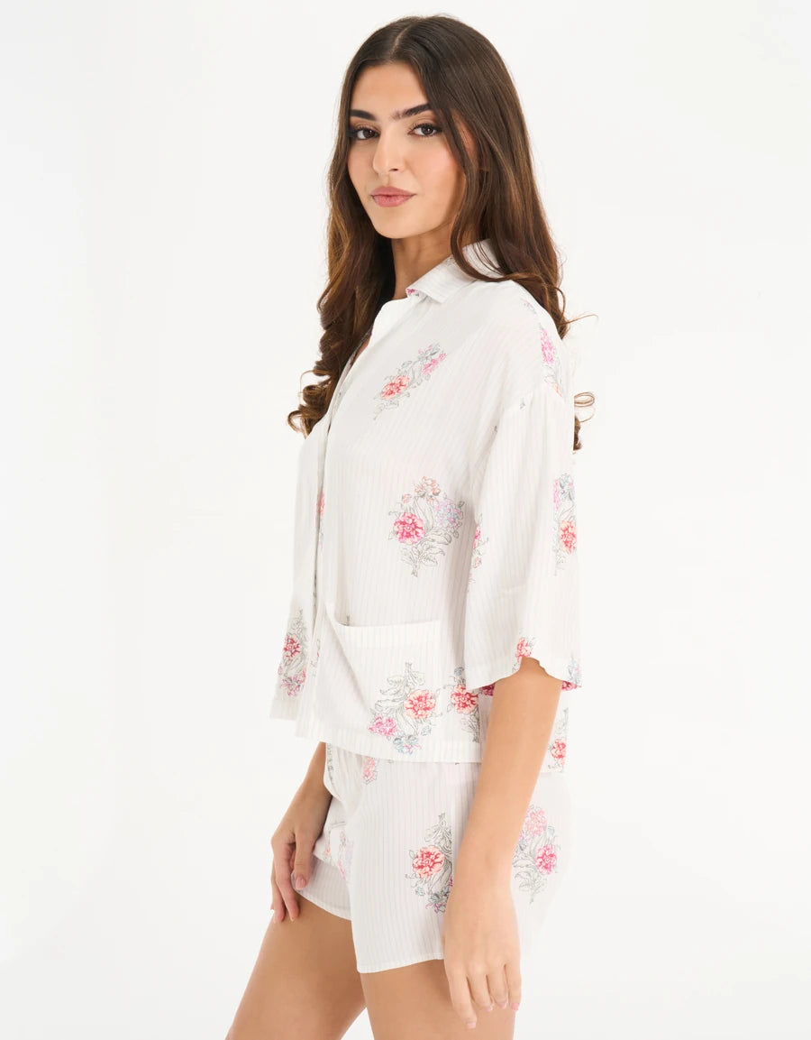 Floral Print Short Pajama Set