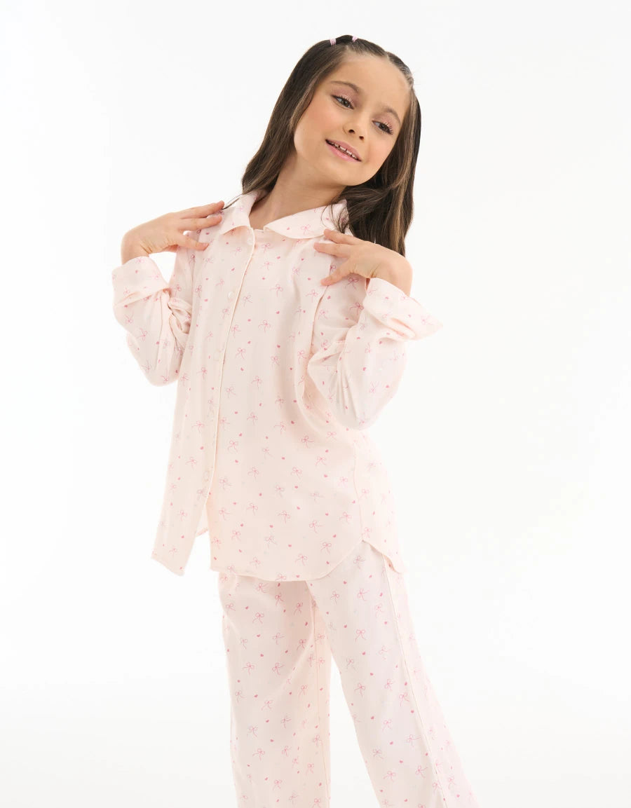 Heart Print Pajama Set