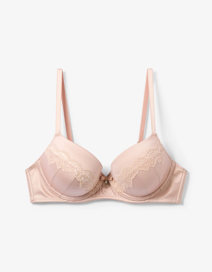 Lace-Trim Push-Up Plunge Bra