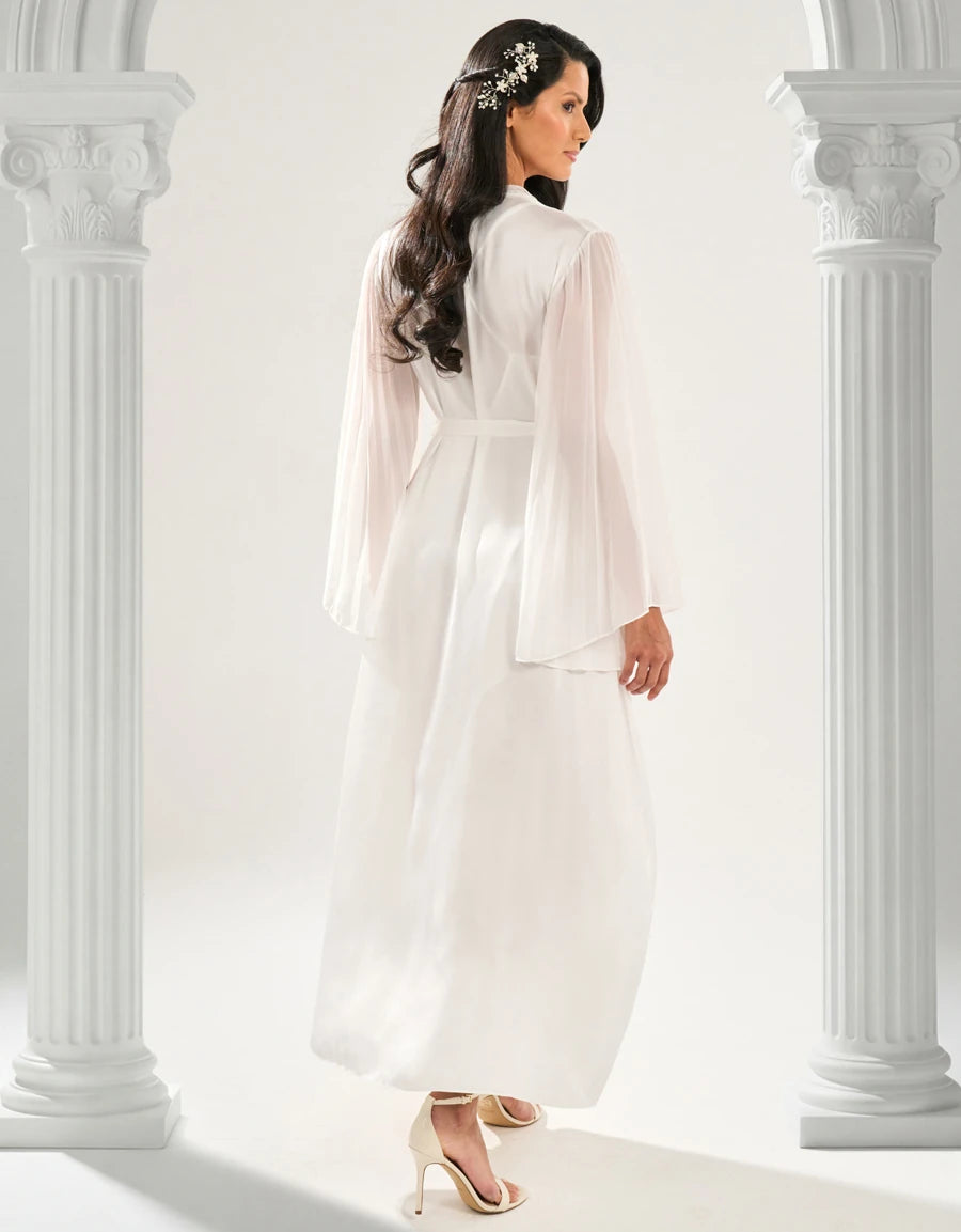 Satin Chiffon Bridal Long Robe