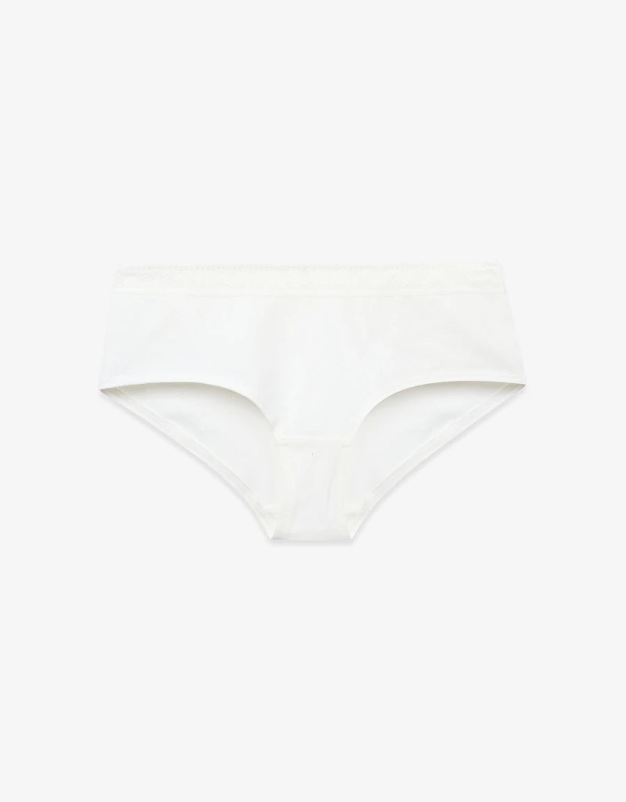 Lace-Trim Cotton Hipster Panty