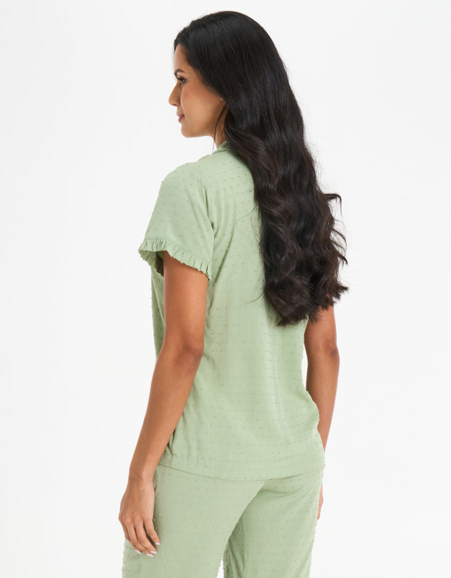 Textured Dobby Pajama Set