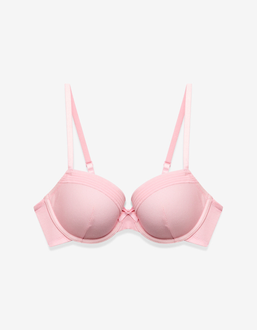 Balconette Cotton Bra in Light Pink