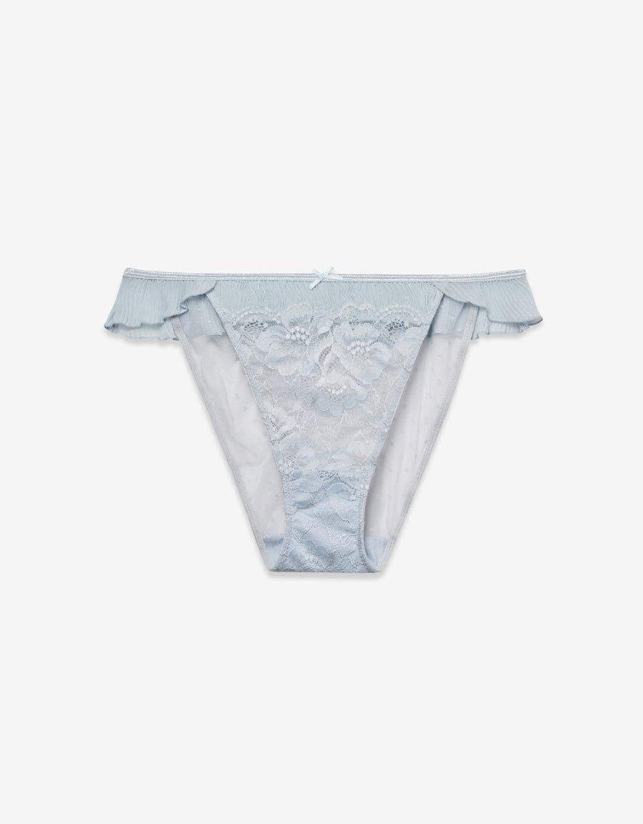 Chiffon Tanga Panty in Light Blue