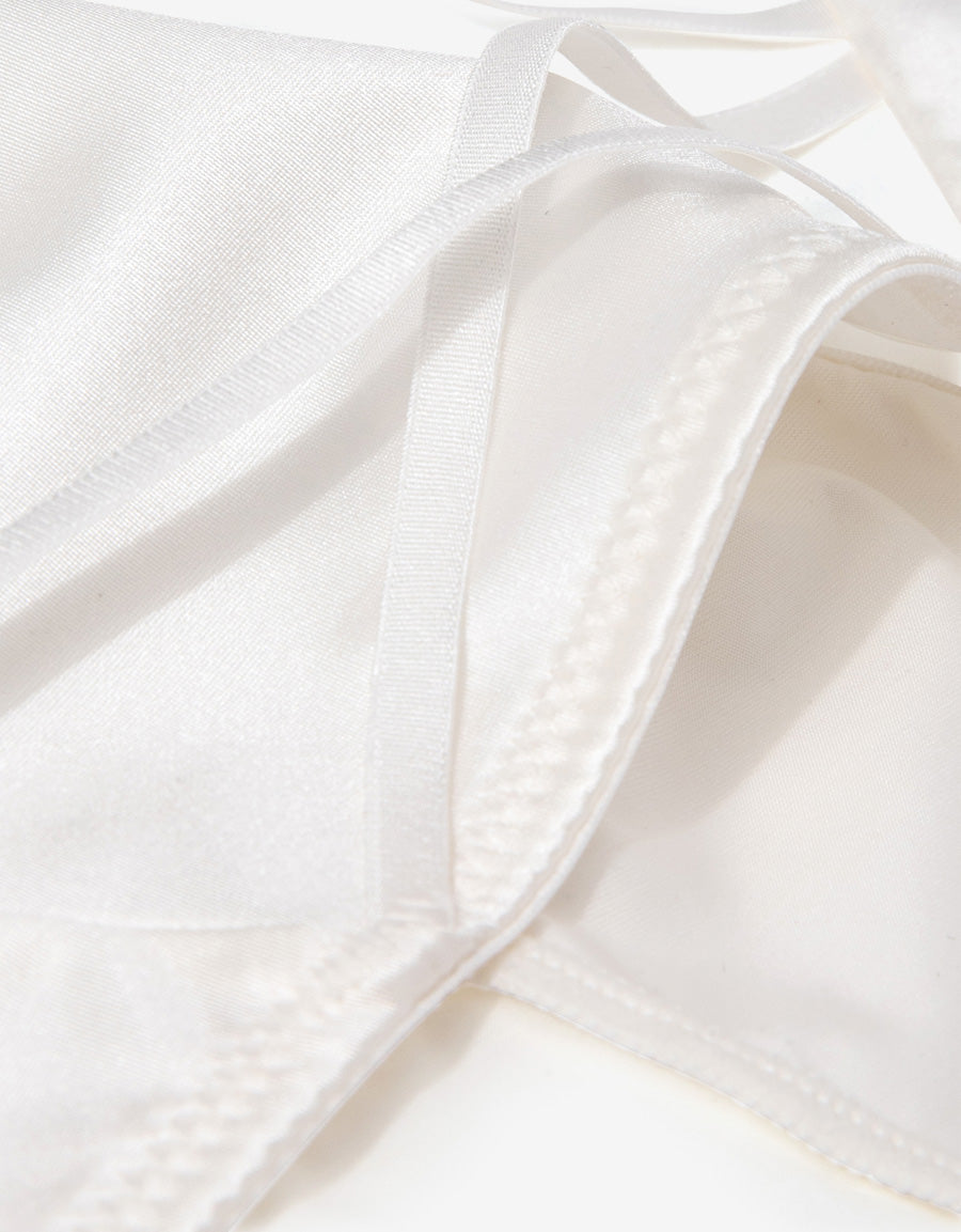 Lace-Up Microfiber Thong Panty