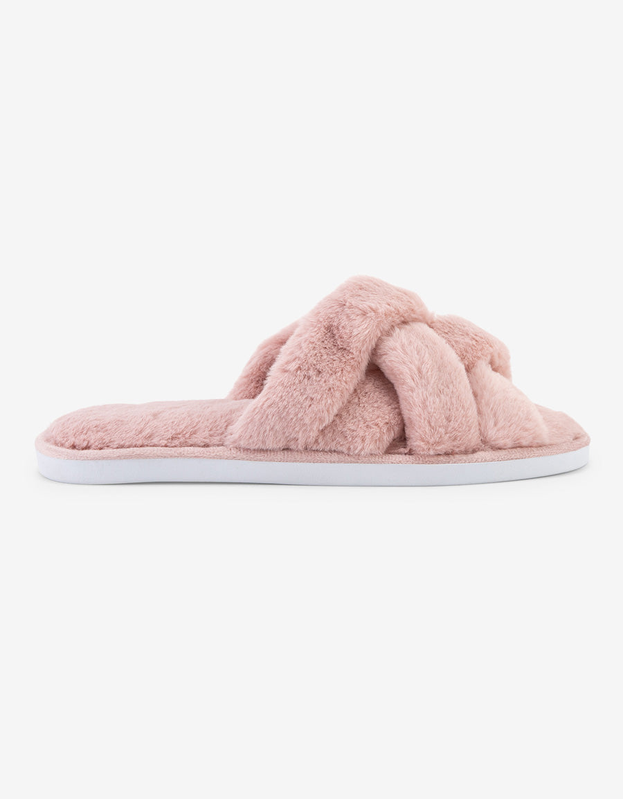 Faux Fur Close Toe Slipper