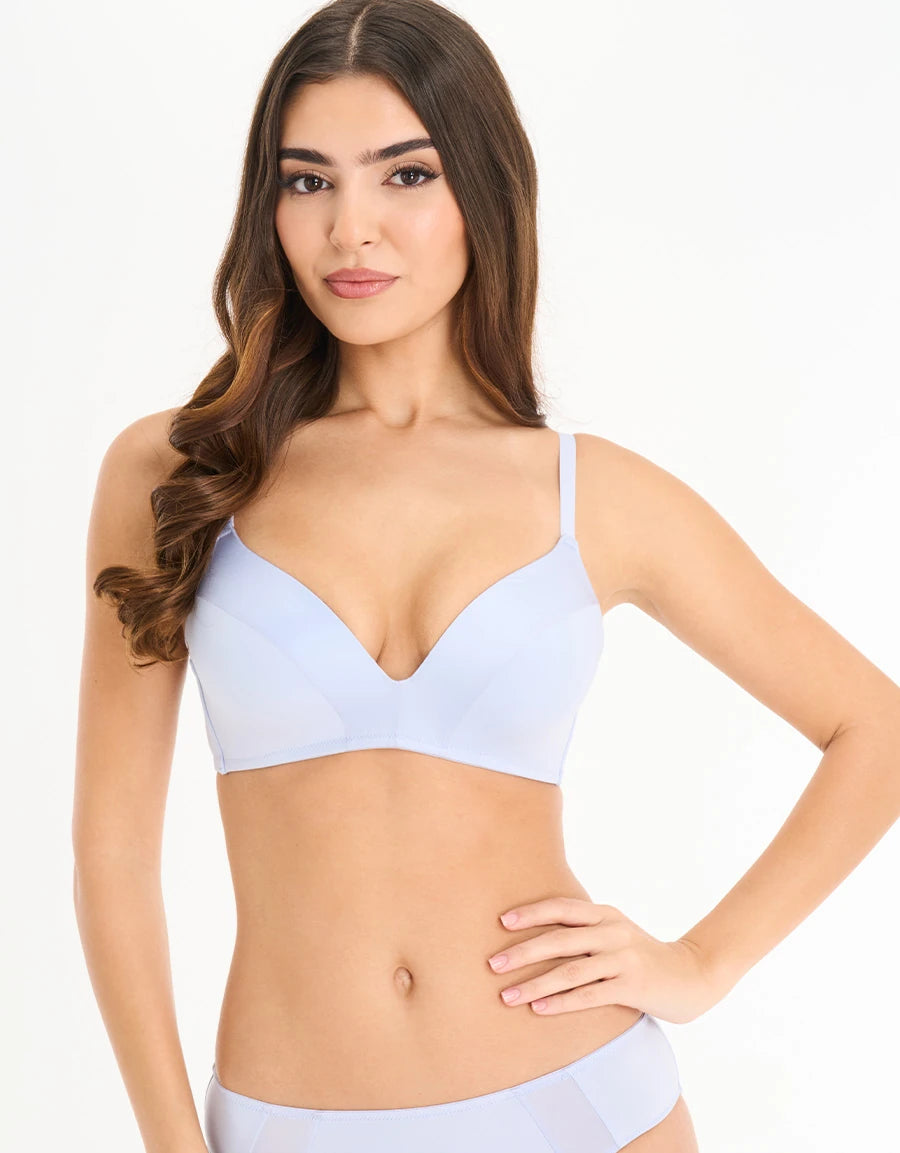 Smooth Microfiber Push-Up Plunge Bra