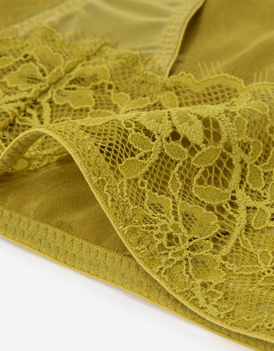 Satin Lace Thong Panty