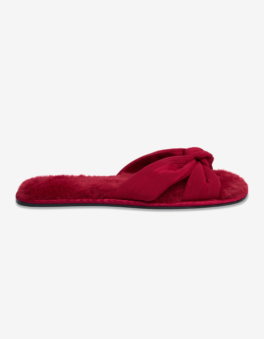Slipper Open Toe Slippers in Red