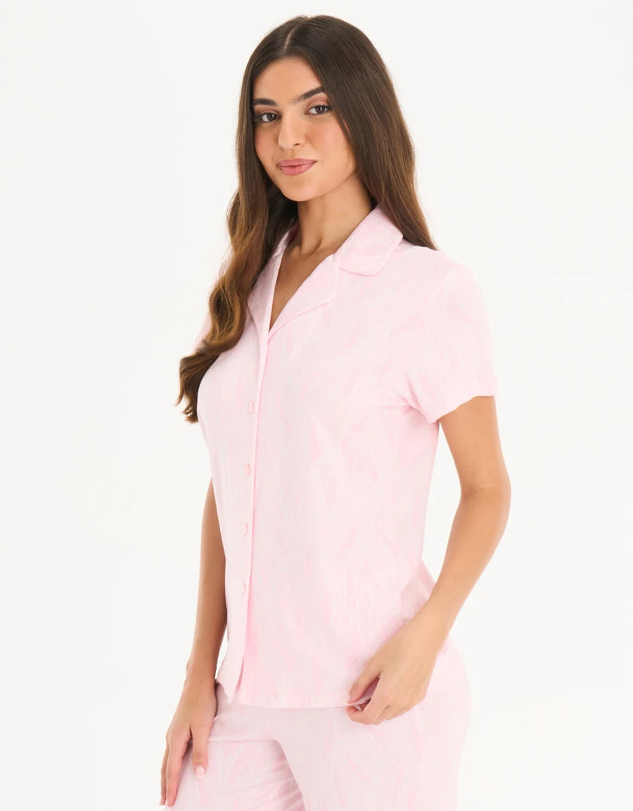 Floral Print Cotton Pajama Set