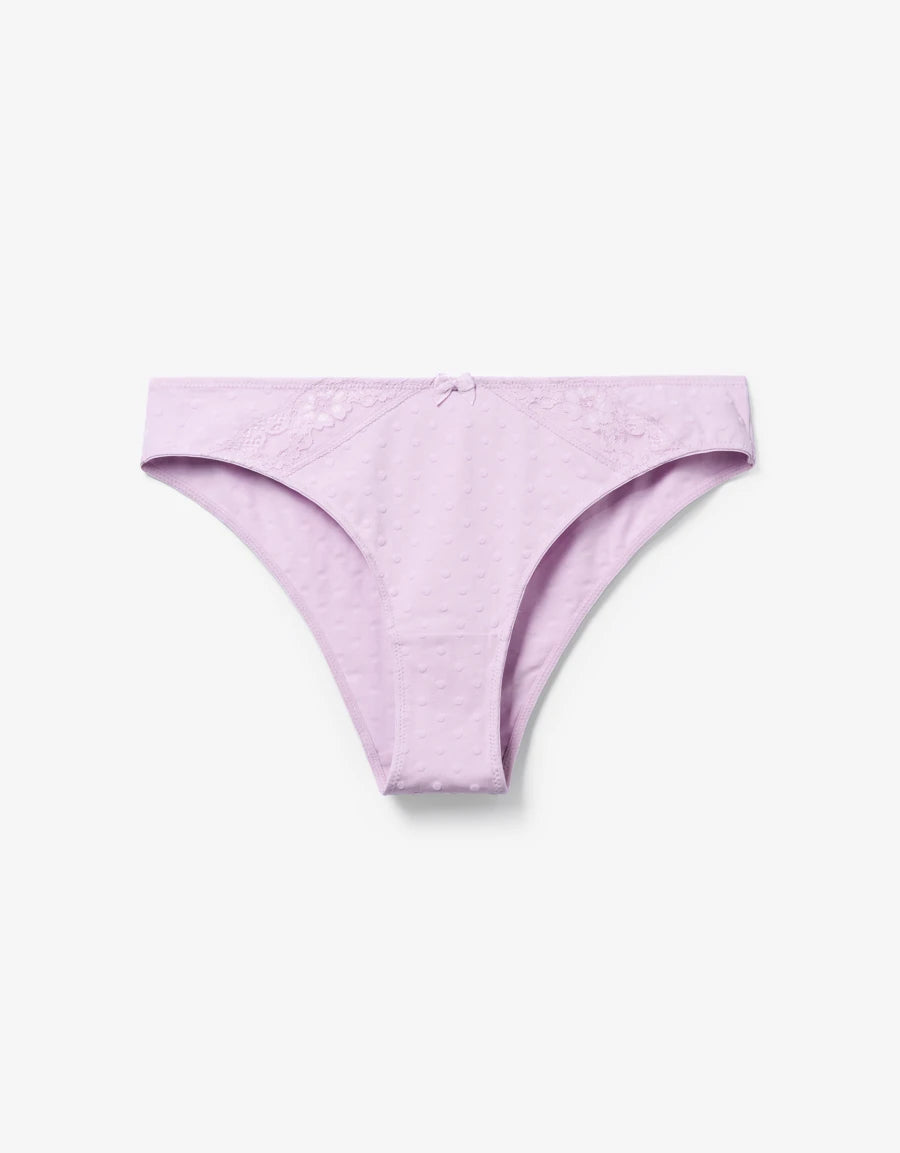 Lace-Trim Brazilian Panty