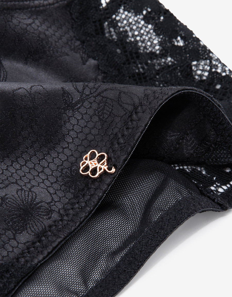 Lace Satin Hipster Panty