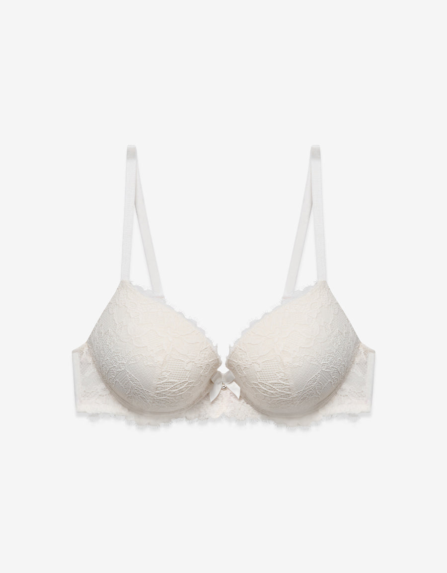 Lace Push Up Bra in White