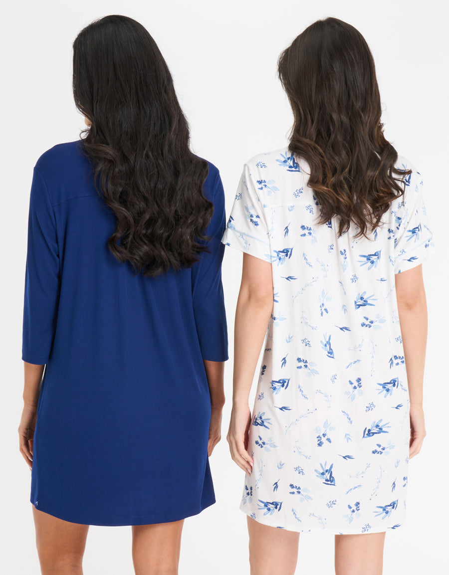 2-Pack Soft-Stretch Sleep Shirts