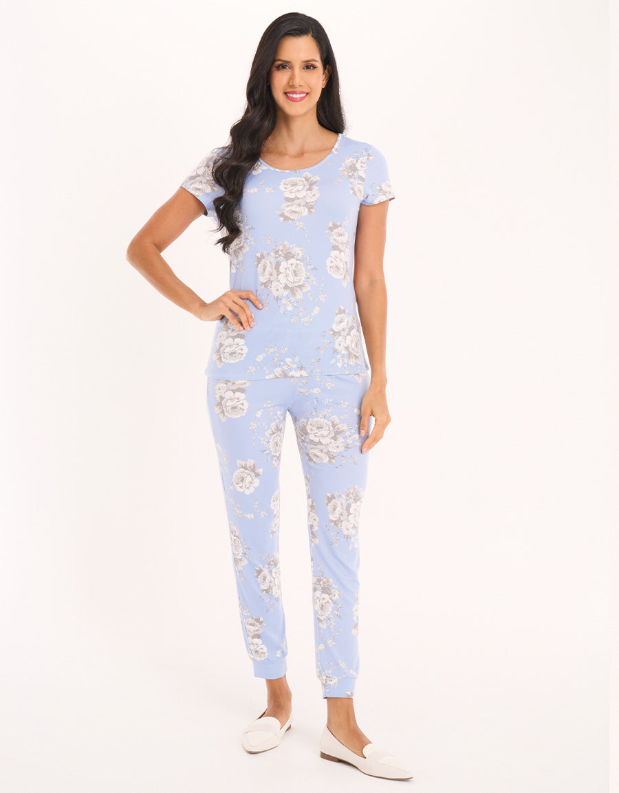 Floral Blue Jogger Set