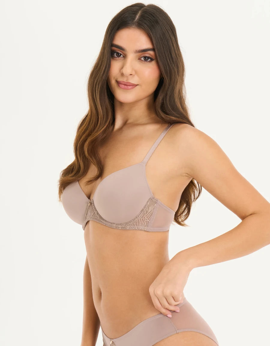 Embroidered Padded Balconette Bra