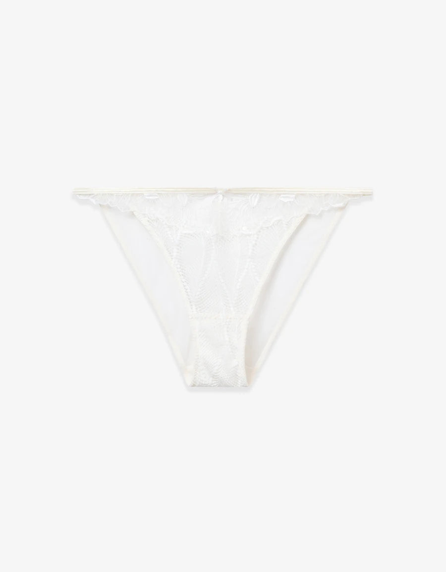 Embroidered Mesh Tanga Panty