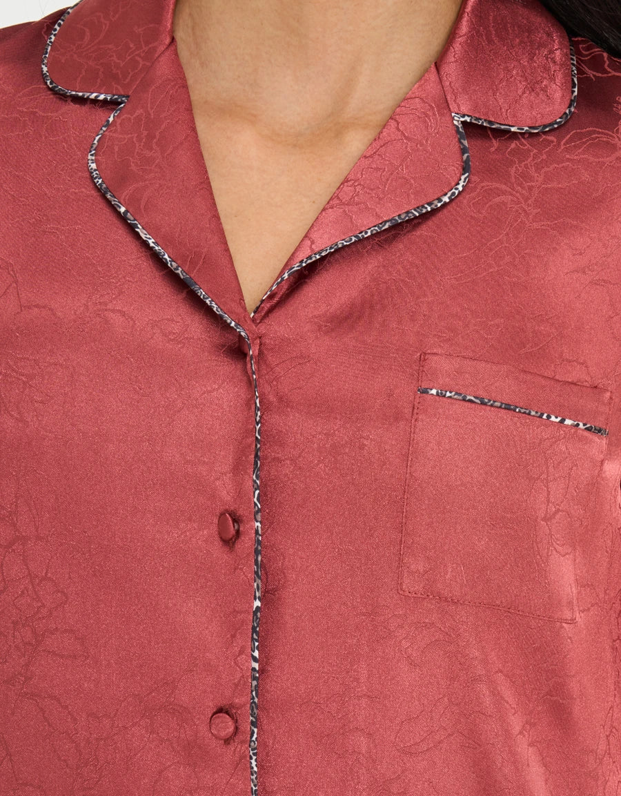 Jacquard Satin Pajama Set