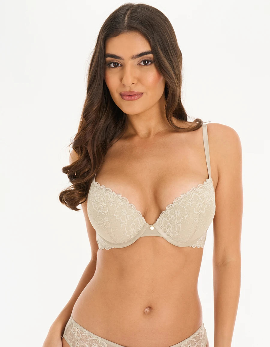 Lace Double Push-Up Plunge Bra