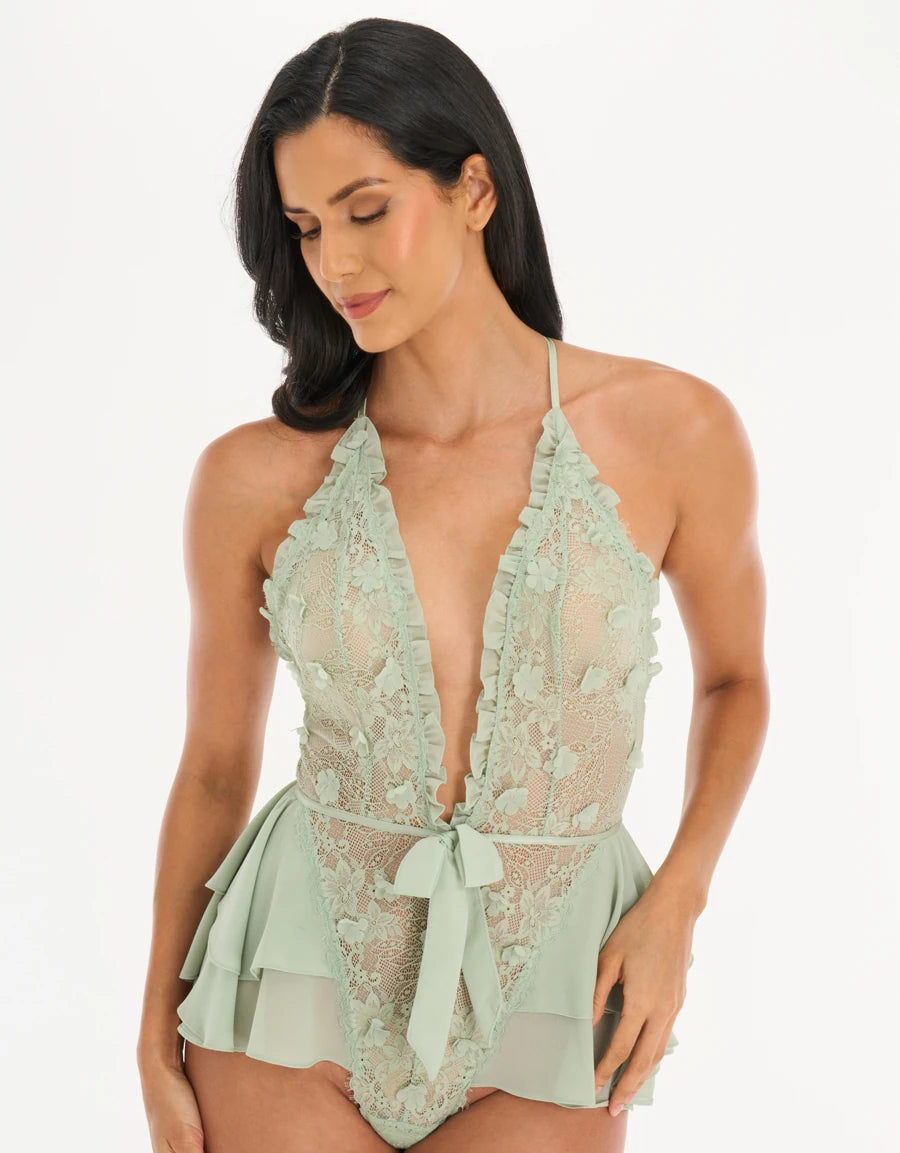 Lace Chiffon Romper