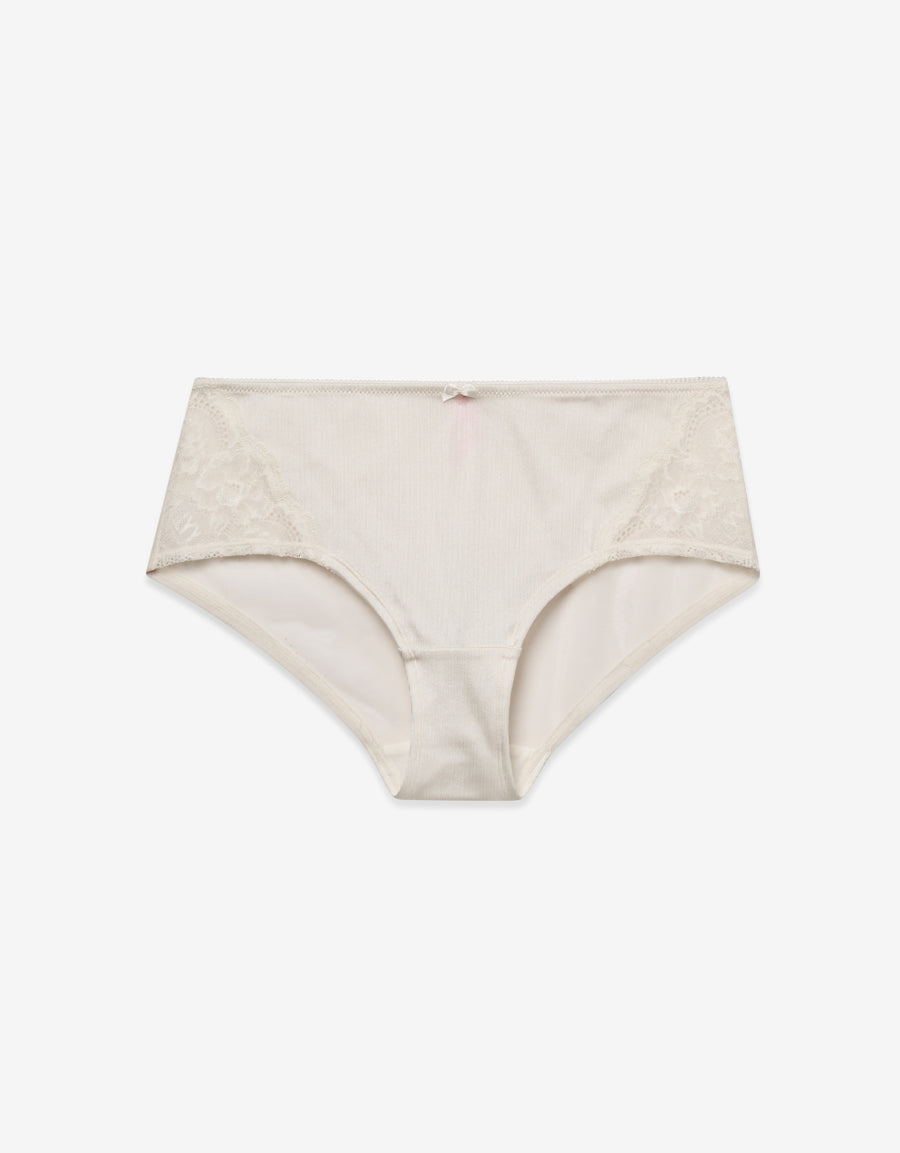 Lace Boxer Panty in White
