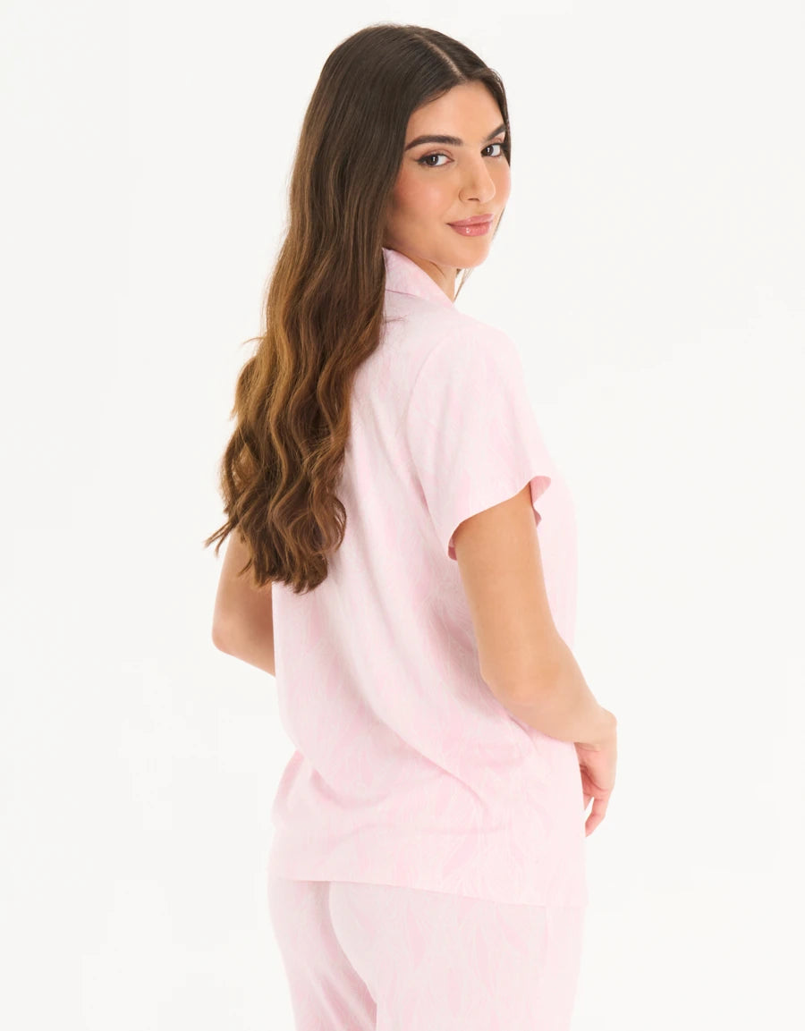 Floral Print Cotton Pajama Set