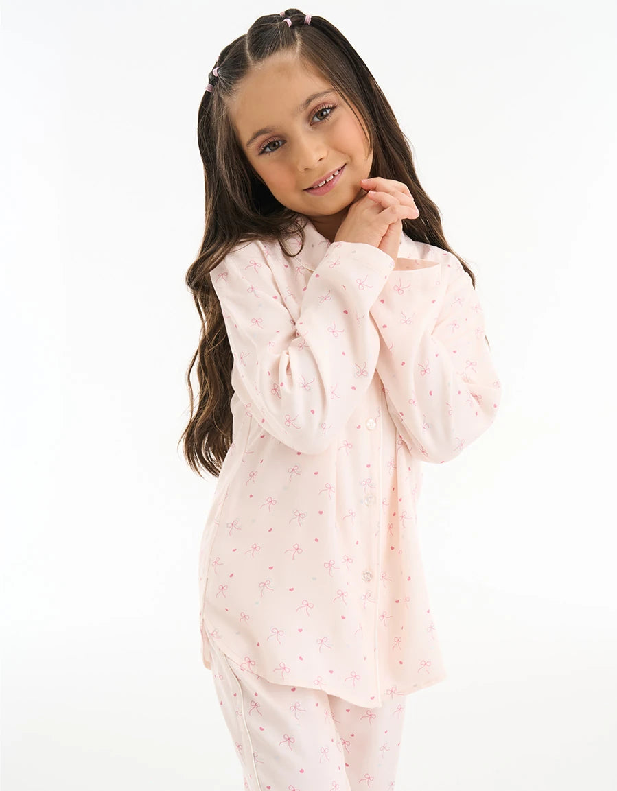 Heart Print Pajama Set