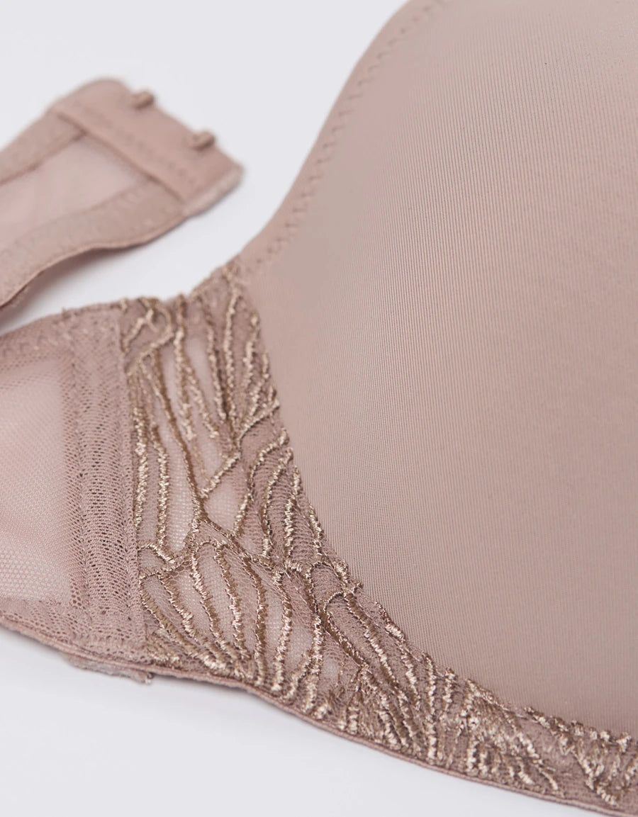 Embroidered Padded Balconette Bra