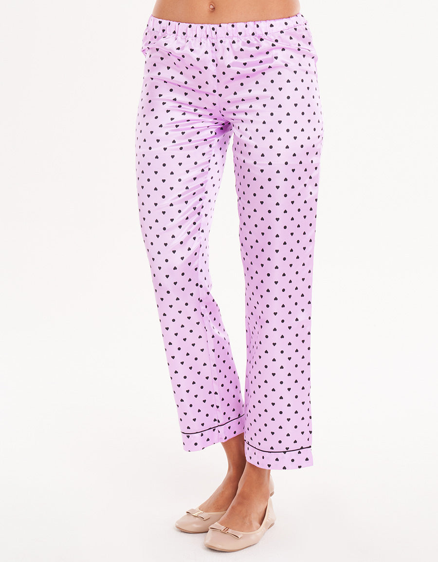 Sweetheart Short-Sleeve Long Pajama Set