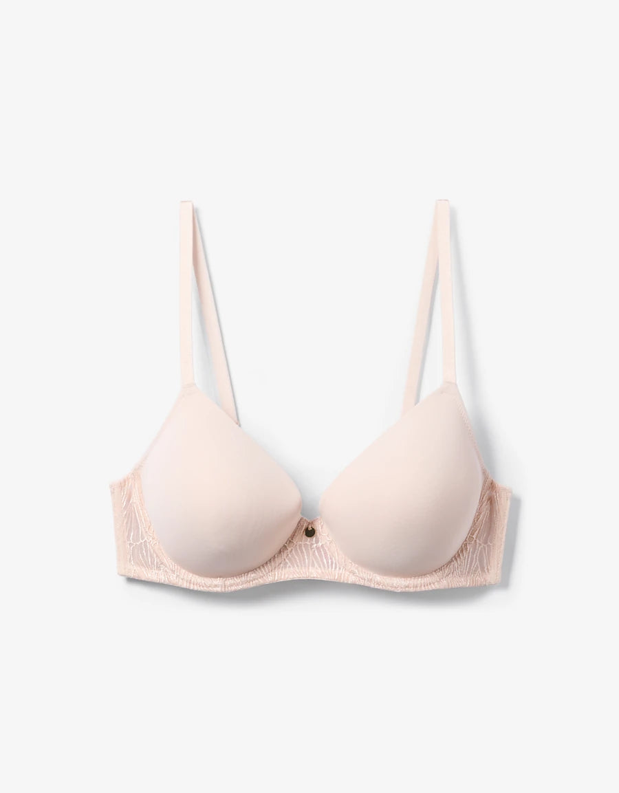 Embroidered Padded Balconette Bra