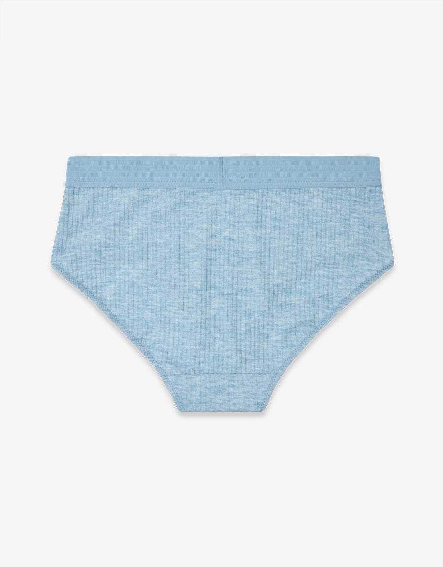 Ribbed Brief in Light Blue