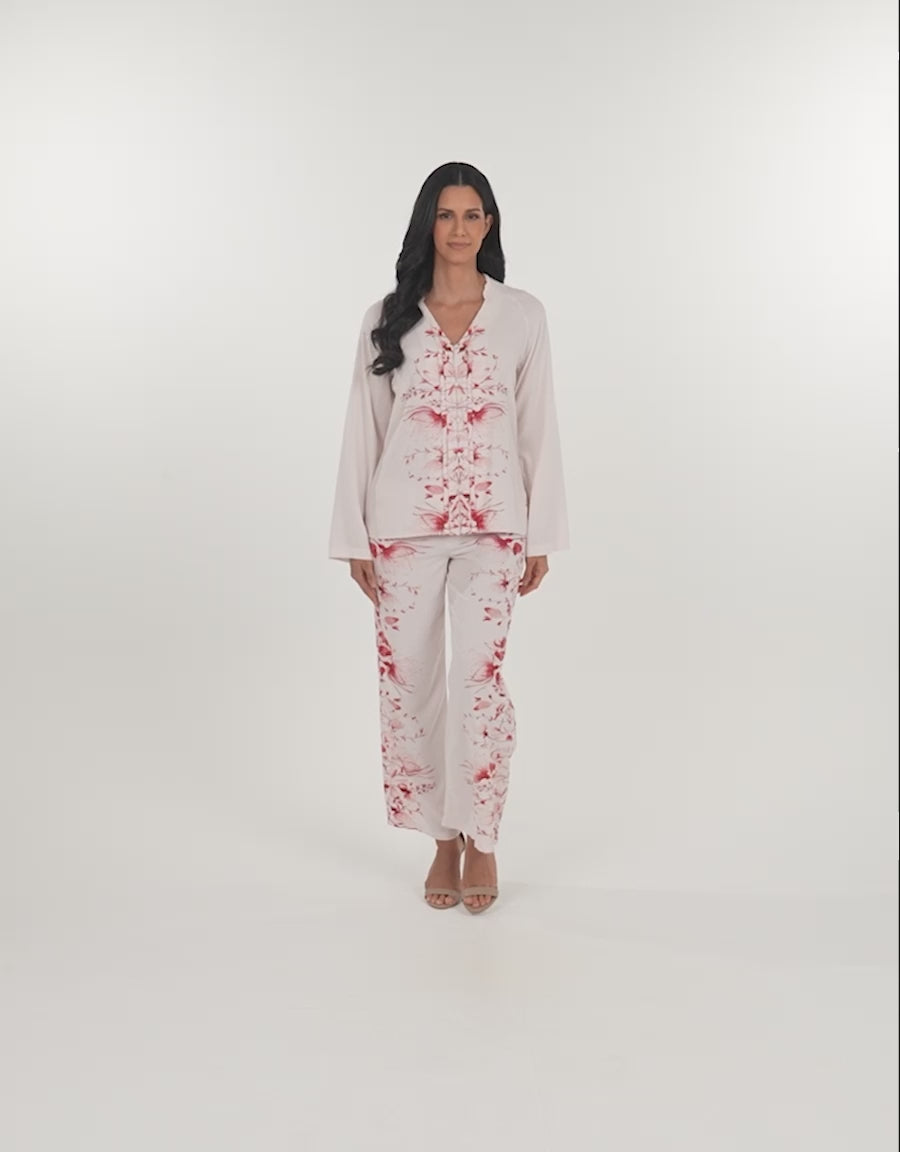 Floral Print Pajama Set